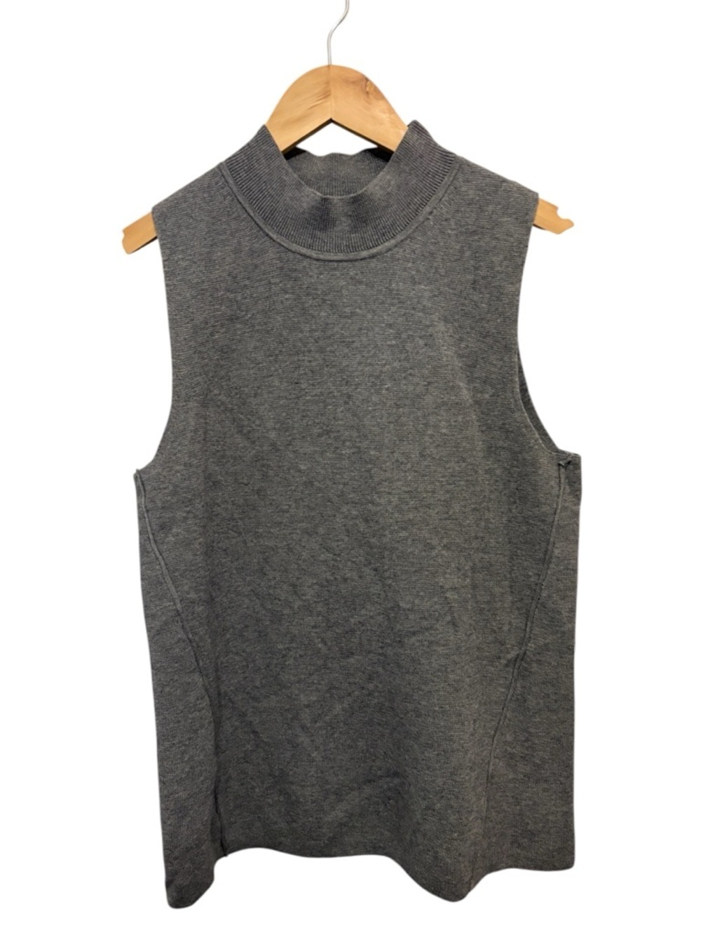 Banana Republic Gray Sleeveless Mock Neck Top